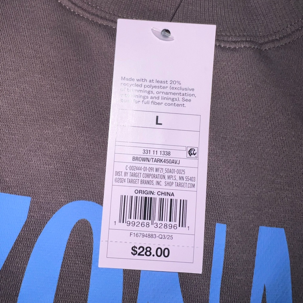 wild fable Brown Crewneck Sweatshirt with Teal "ARIZONA '97" Print - Picture 7 of 9